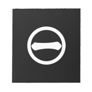 Kanji-Ziffer eins im Kreis Notizblock