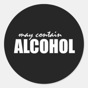 Kann Alkohol enthalten Runder Aufkleber