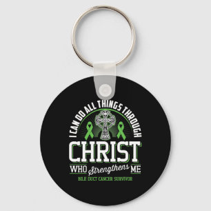 Kann alle Dinge durch Christus tun Gallengangskreb Schlüsselanhänger