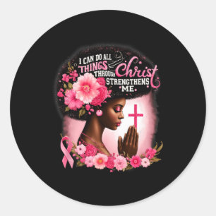Kann alles durch Christus tun, der mich stärkt Runder Aufkleber