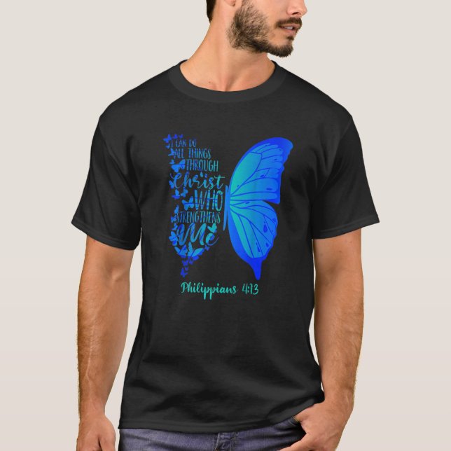 Kann alles durch Christus tun, der mich stärkt T-Shirt (Vorderseite)
