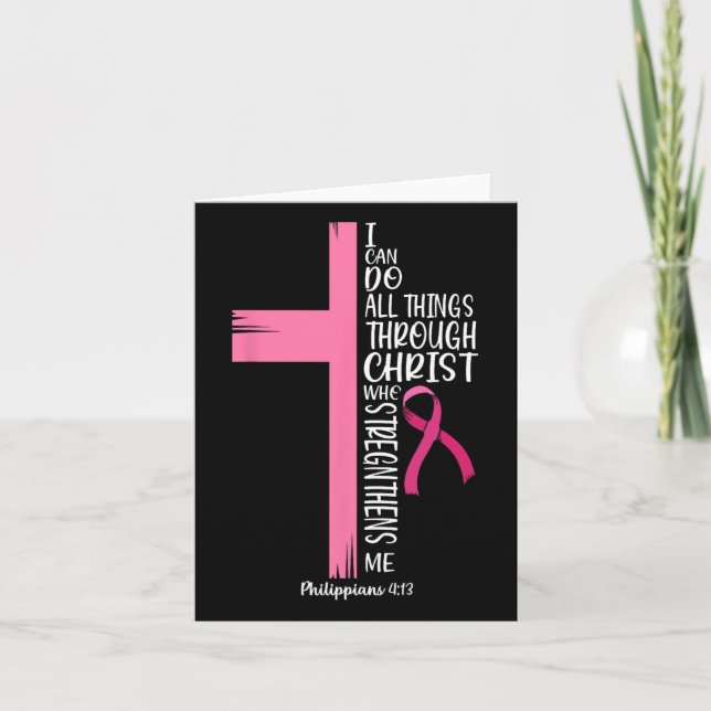 Kann alles durch den Christ Brustkrebs Awa tun Karte (Vorderseite)