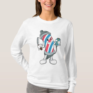 Kann als Friseur mit Rasiermesser T-Shirt
