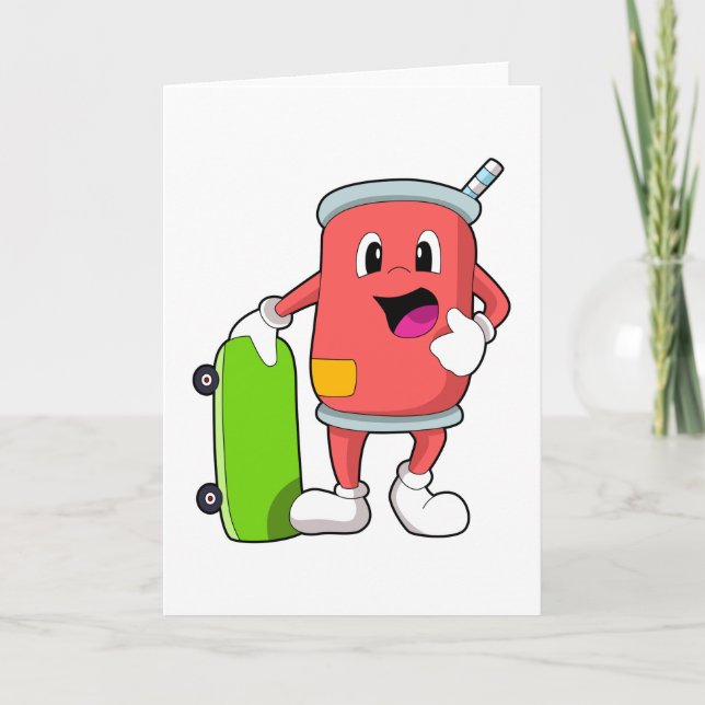 Kann als Skater mit Skateboard Karte (Vorderseite)