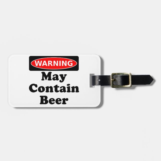 Kann Bier enthalten Gepäckanhänger (Vorderseite horizontal)