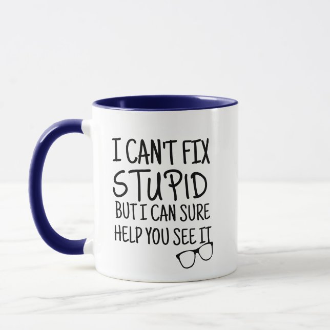 Kann den stupiden Augenarzt nicht reparieren, wenn Tasse (Links)