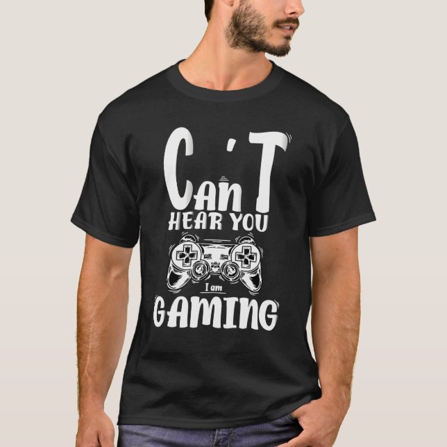 Kann dich nicht hören, ich bin Gaming Headset Graf T-Shirt (Vorderseite)