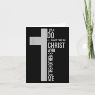 Kann Dinge durch Christus tun, der das Kreuz stärk Karte