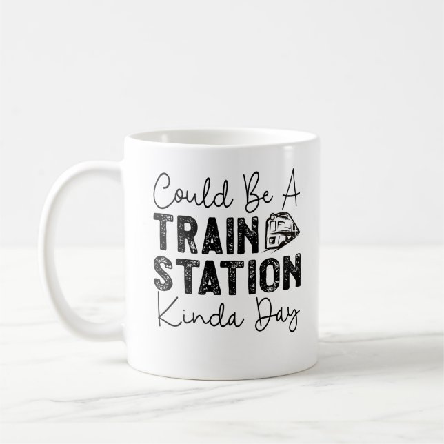Kann ein Bahnhof Kinda Tag Kaffeetasse (Links)
