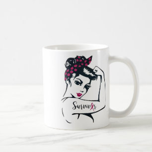 Kann es heilen Rosie Riveter Brustkrebs Überleben Kaffeetasse