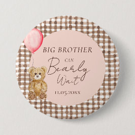 Kann frühes Warten Mädchen Baby Dusche Big Brother Button