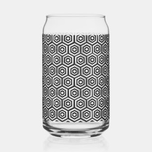 Kann Glas Schwarz Weiß Sechseck Geometrisches Must