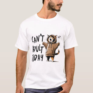 Kann heute keine lustige Katze erwachsen T-Shirt
