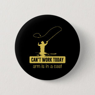 Kann heute nicht arbeiten Arm ist in einem gekocht Button