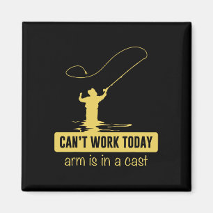 Kann heute nicht arbeiten Arm ist in einem gekocht Magnet