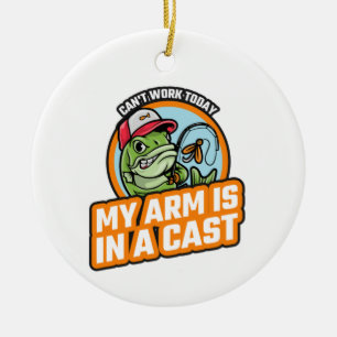 Kann heute nicht arbeiten, mein Arm ist in einer K Keramik Ornament