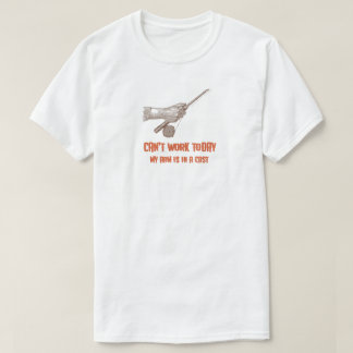 Kann heute nicht mehr arbeiten, mein Arm ist in ei T-Shirt
