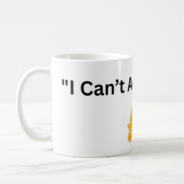 Kann heute Tasse nicht erwachsen - lustiger Kaffee (Links)