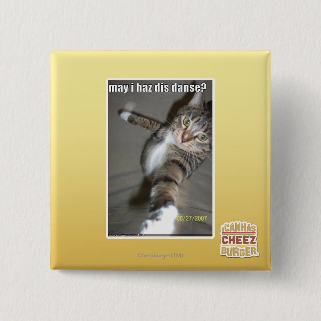 kann I haz DIS tanzen? Button (Vorderseite)