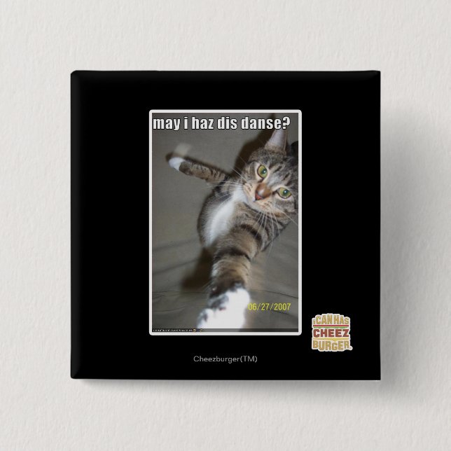 kann I haz DIS tanzen? Button (Vorderseite)
