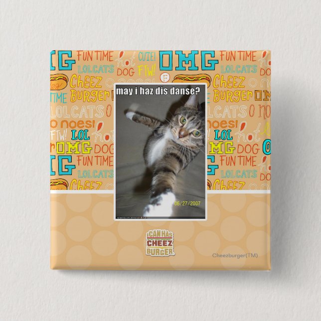 kann I haz DIS tanzen? Button (Vorderseite)