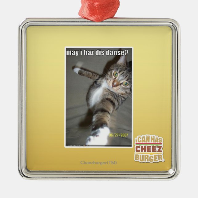 kann I haz DIS tanzen? Ornament Aus Metall (Vorne)