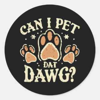 Kann ich Dat Dawg essen? Runder Aufkleber