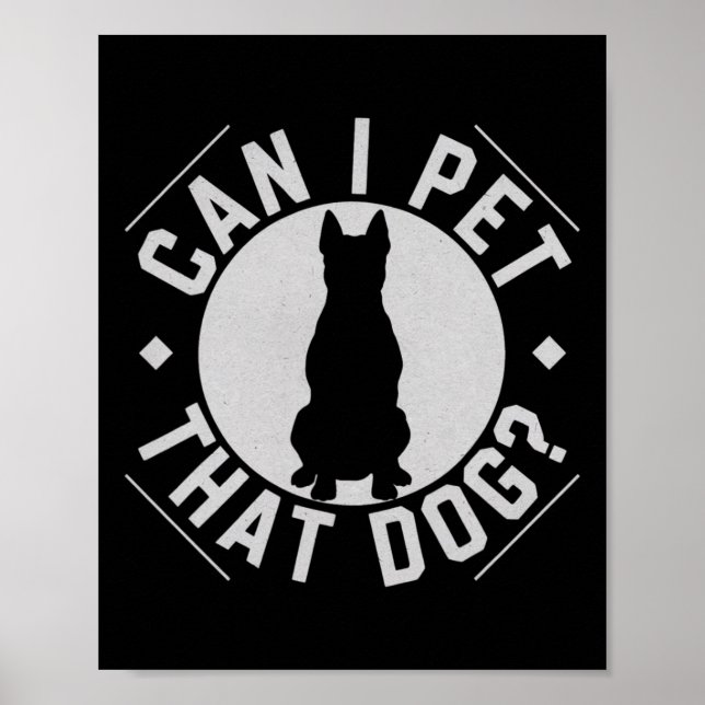 Kann ich den Hund, der lustig ist, lange pflücken? Poster (Vorne)