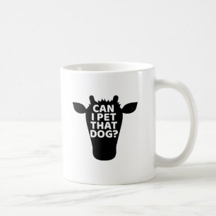 Kann ich den Hund mit der lustigen Kuh pflücken? Kaffeetasse