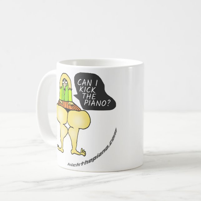 Kann ich die Klaviermusik-Tasse spielen? Kaffeetasse (Vorderseite Links)