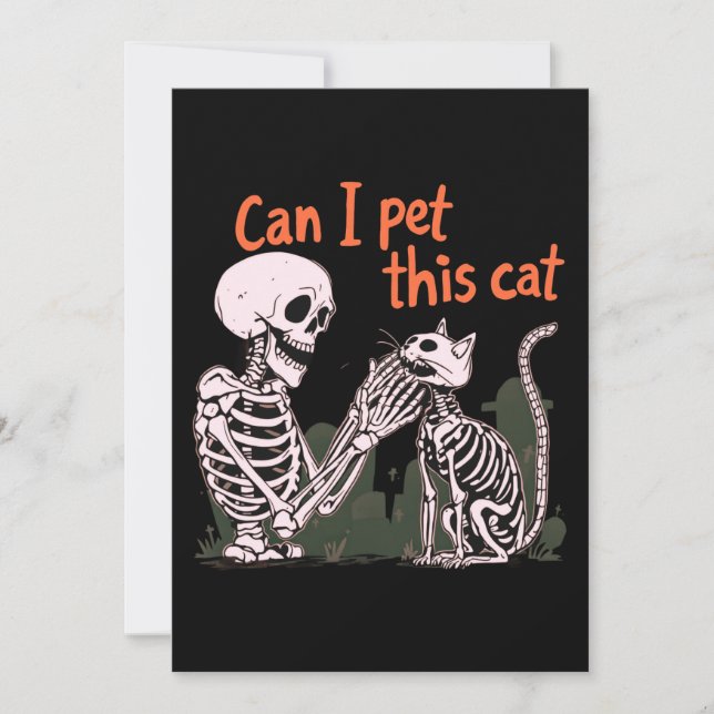Kann ich diese Katze essen? Design für Funny Cat L Einladung (Vorderseite)