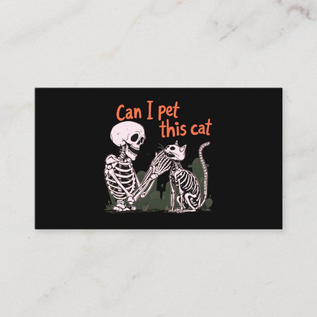 Kann ich diese Katze essen? Design für Funny Cat L Visitenkarte (Vorderseite)