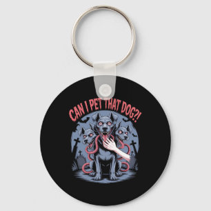 Kann ich diesen Hund Cerberus Horror Halloween Hun Schlüsselanhänger