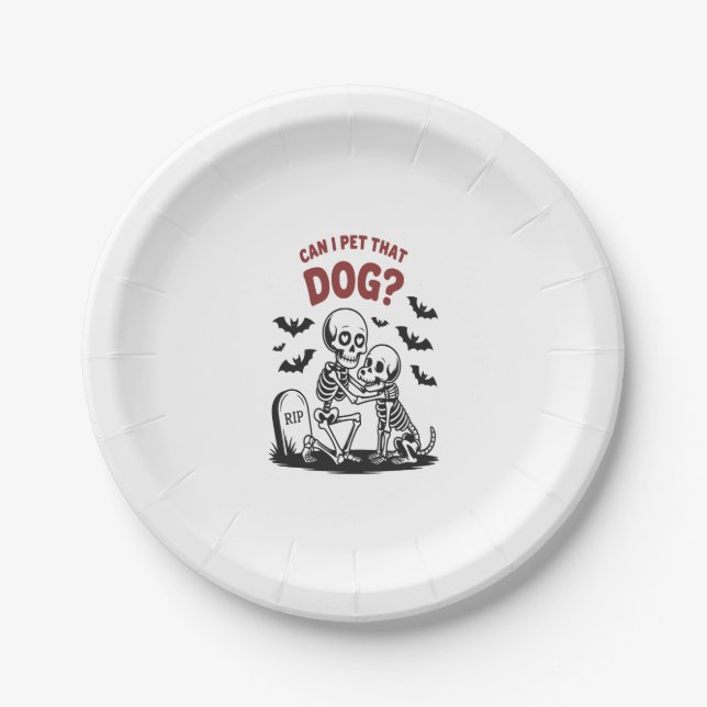 Kann ich diesen Hund Halloween essen? Pappteller (Vorderseite)