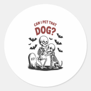Kann ich diesen Hund Halloween essen? Runder Aufkleber