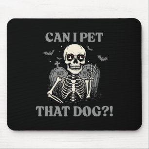 Kann ich diesen Hund Skelett Halloween Funny Dog L Mousepad