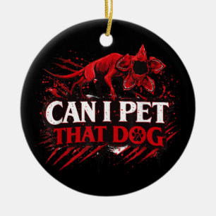 Kann ich diesen Hund streicheln Lustige Hundeliebh Keramik Ornament
