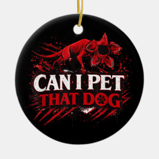 Kann ich diesen Hund streicheln Lustige Hundeliebh Keramik Ornament