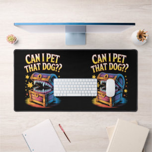 Kann ich diesen Hund streicheln Lustiges Tabletop- Schreibtischunterlage