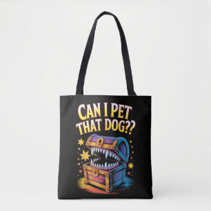 Kann ich diesen Hund streicheln Lustiges Tabletop- Tasche