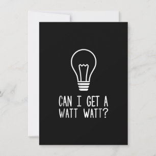 Kann ich ein Watt Watt lustige Glühbirne für Elekt Mitteilungskarte