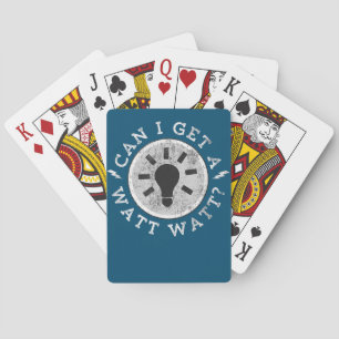 Kann ich einen Watt Funny Liebhaber Elektroingenie Spielkarten