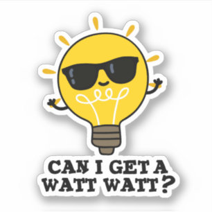 Kann ich einen Watt Niedlich Science Bulb Sticke b Aufkleber