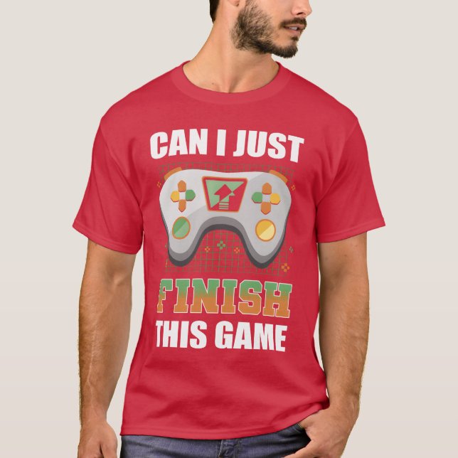 Kann ich einfach den Jungen des Game Video Game Pl T-Shirt (Vorderseite)
