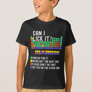 Kann ich es Periodensystem Leckere Lustiger Chemie T-Shirt