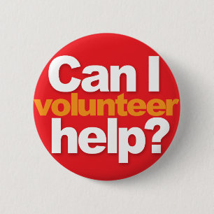 Kann ich helfen? Freiwilliger Button