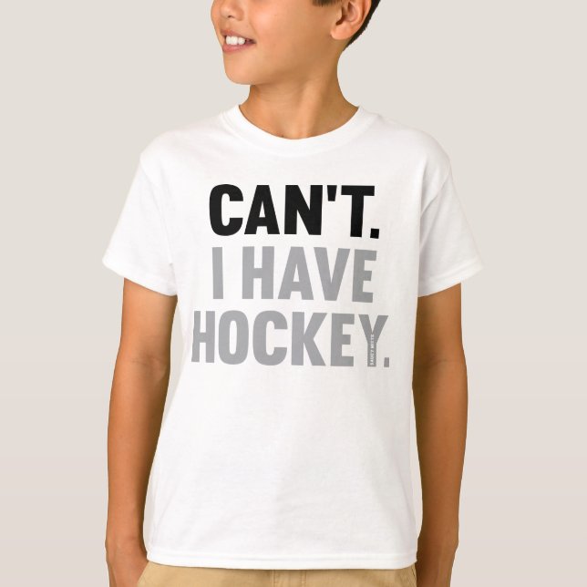 Kann ich Hockey-große lustige T-Shirt (Vorderseite)