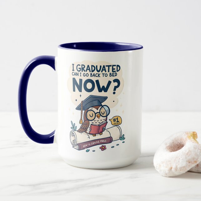 Kann ich jetzt wieder zu Bett gehen? Tasse (Mit Donut)