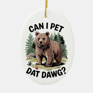 Kann ich mit Dawg essen gehen? Keramik Ornament