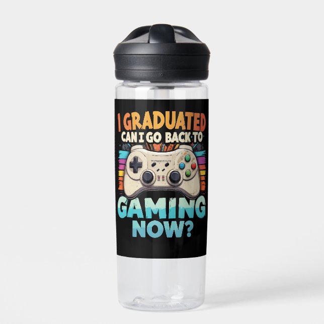 Kann ich mit meinem Abitur wieder zum Gaming-Gamer Trinkflasche (Vorderseite)